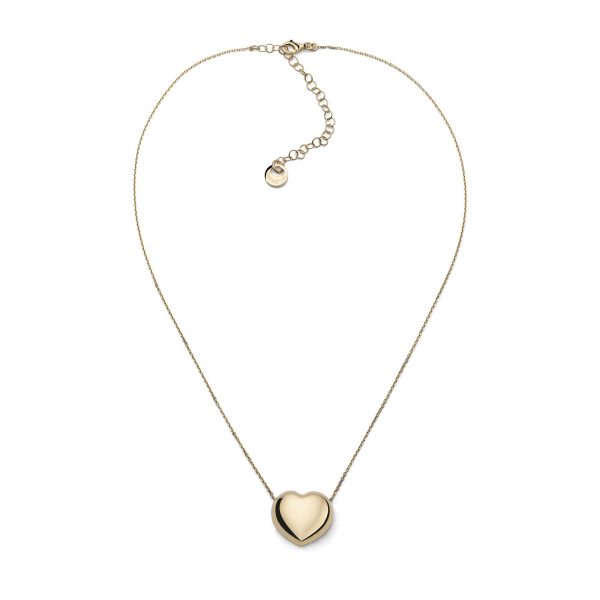 Unoaerre - Collana in argento dorato con cuore