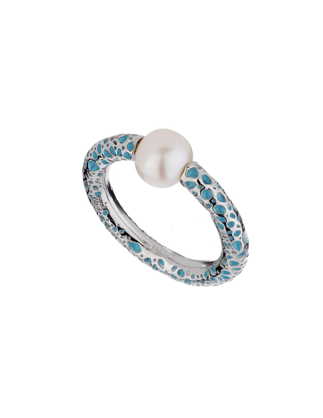 Anello Vulcanica Azzurro con Pietra