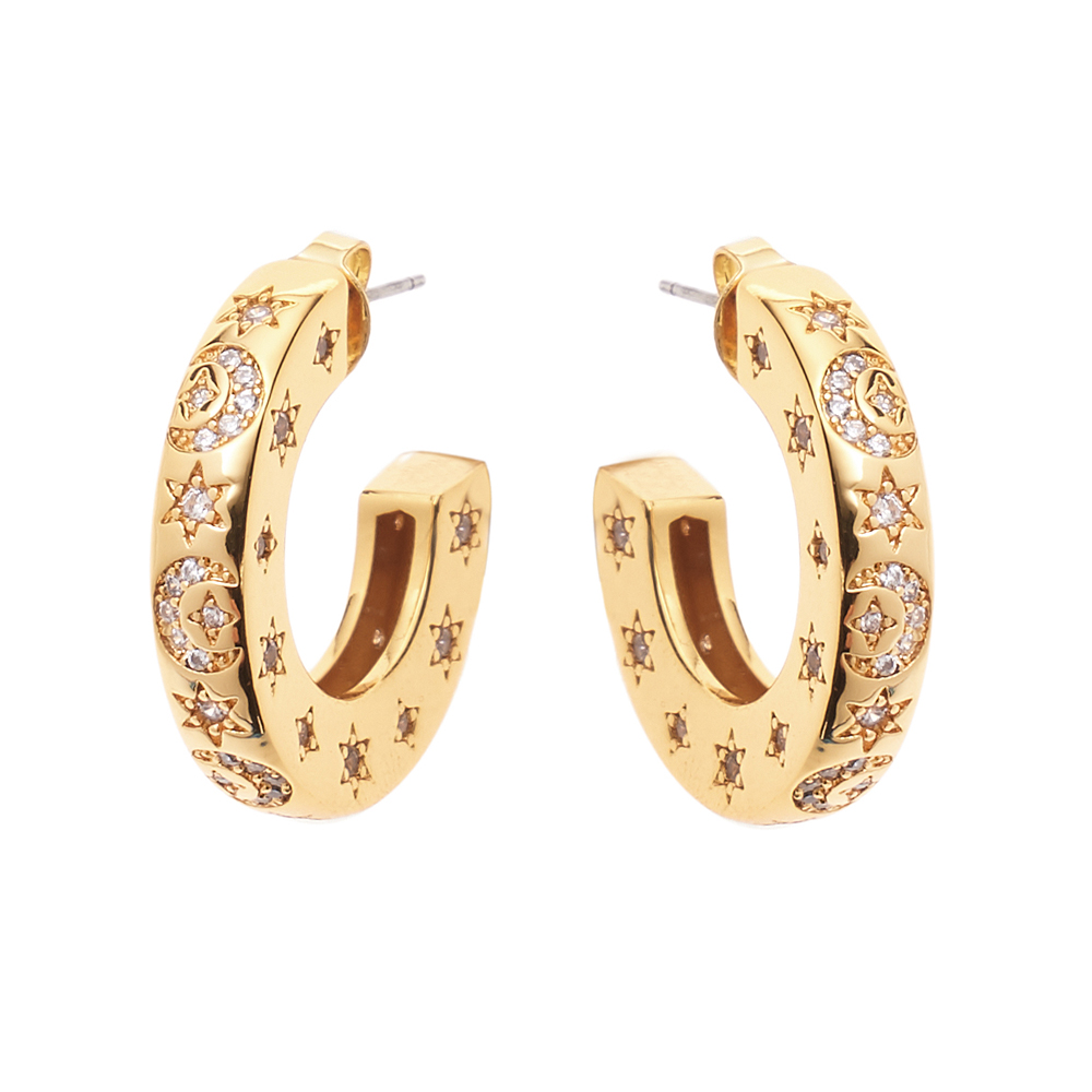 orecchini Ottaviani a cerchio con tema astrale