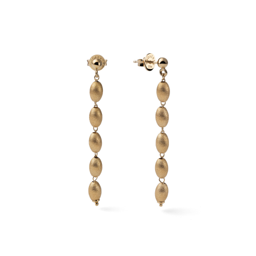 Orecchini in argento dorato satinato - Unoaerre