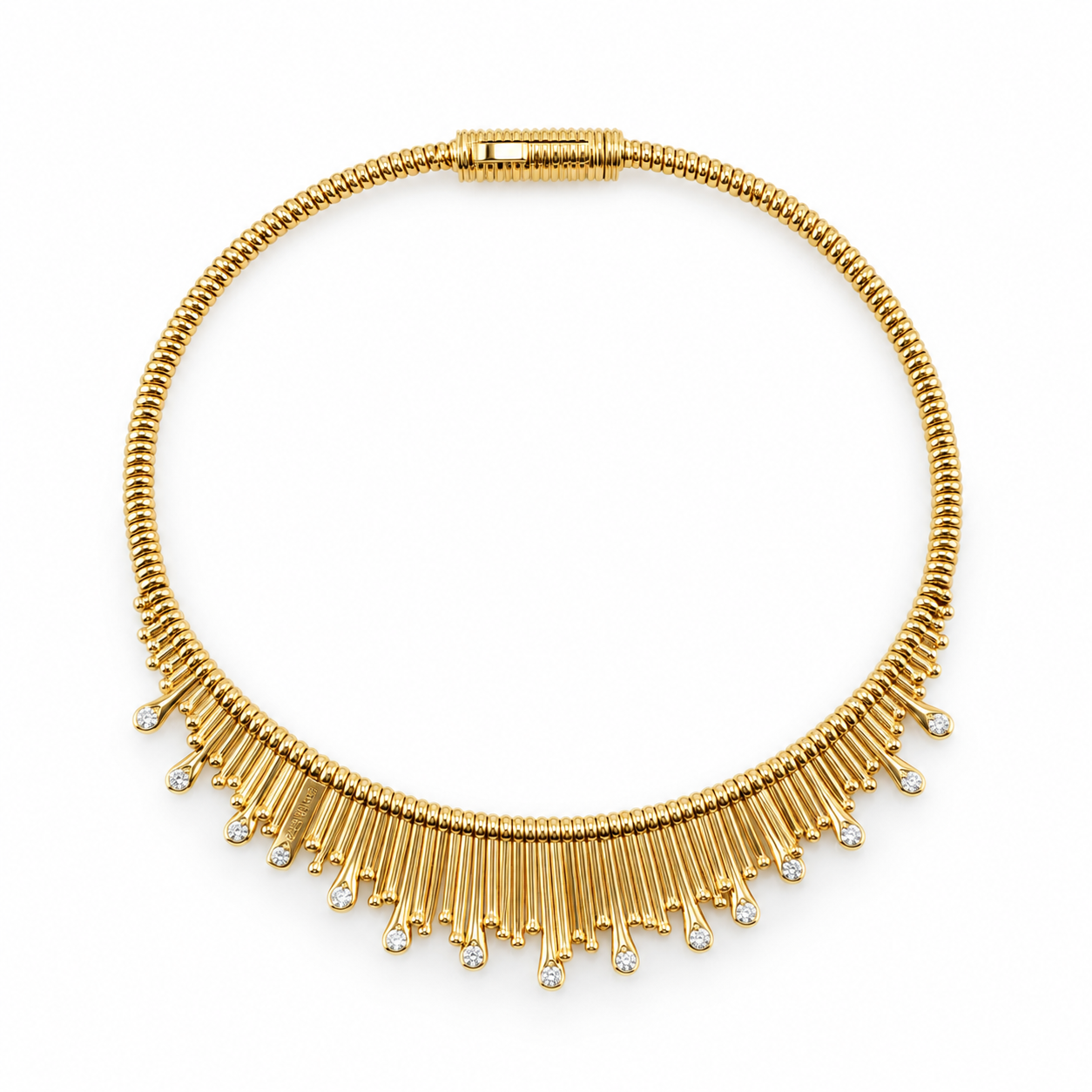 Braccialetto Slide Peruffo in oro giallo 18 kt con diamanti naturali da 0,26 ct