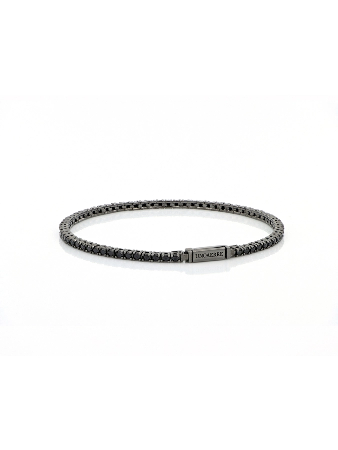 Bracciale Tennis in argento nero