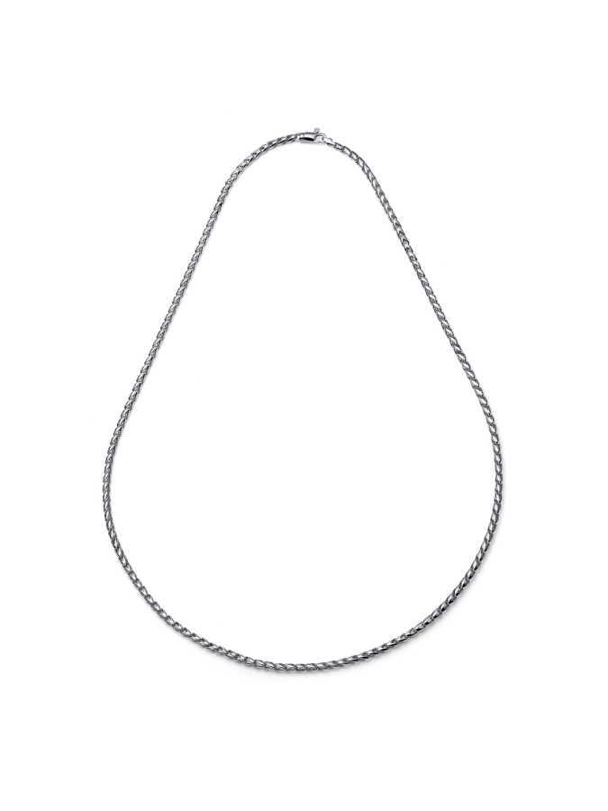 Collana uomo in catena spiga in argento 925
