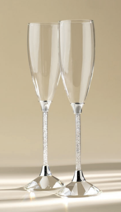 Coppia di Flute con Strass