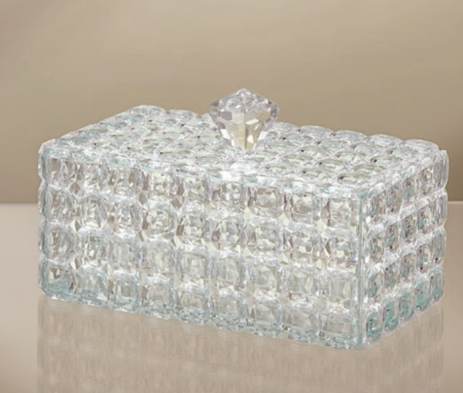 Ottaviani – Portagioie in cristallo con pomello a diamante