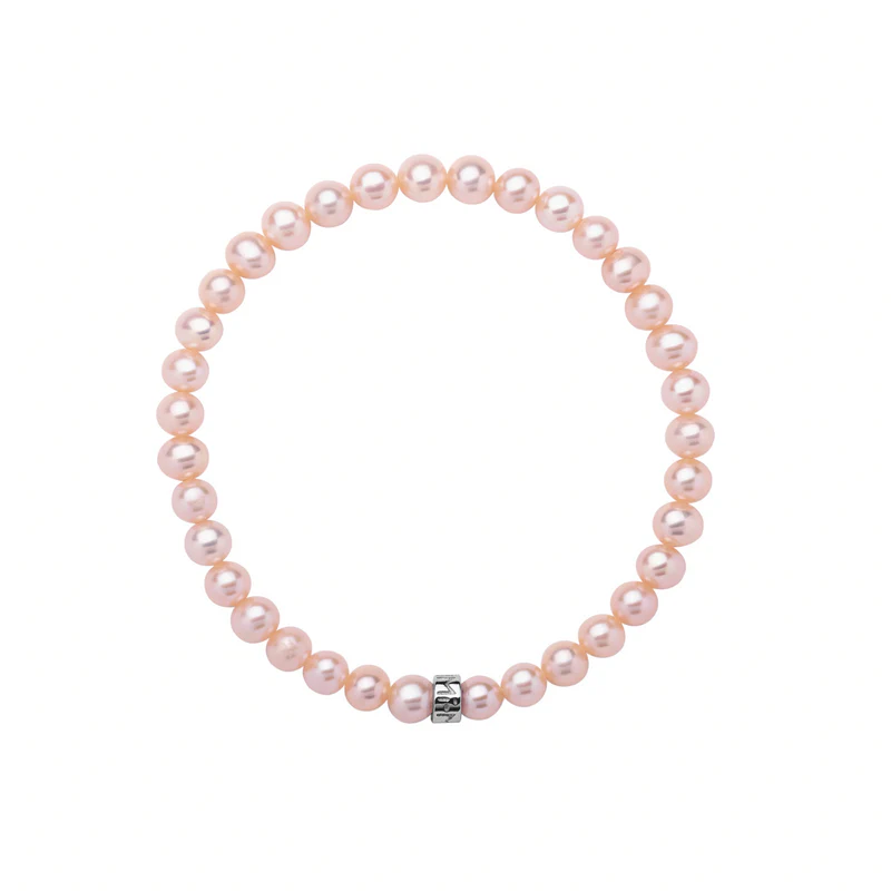 Mimì - Bracciale Elastica con perle viola