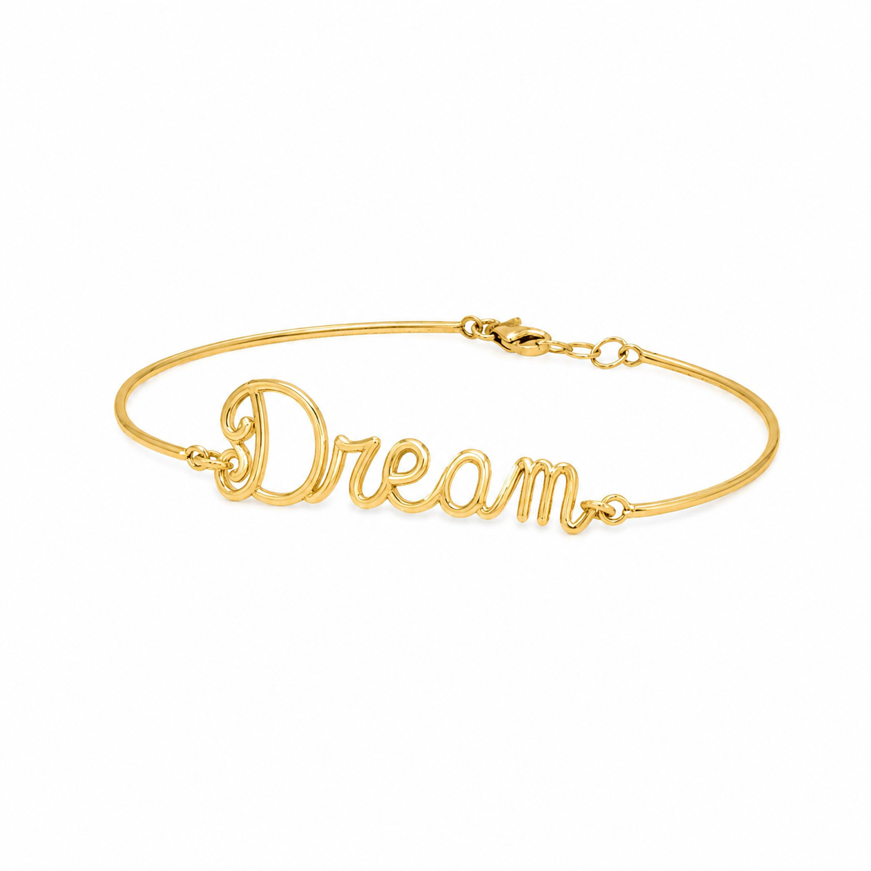 Ginger – Bracciale in oro con scritta Dream