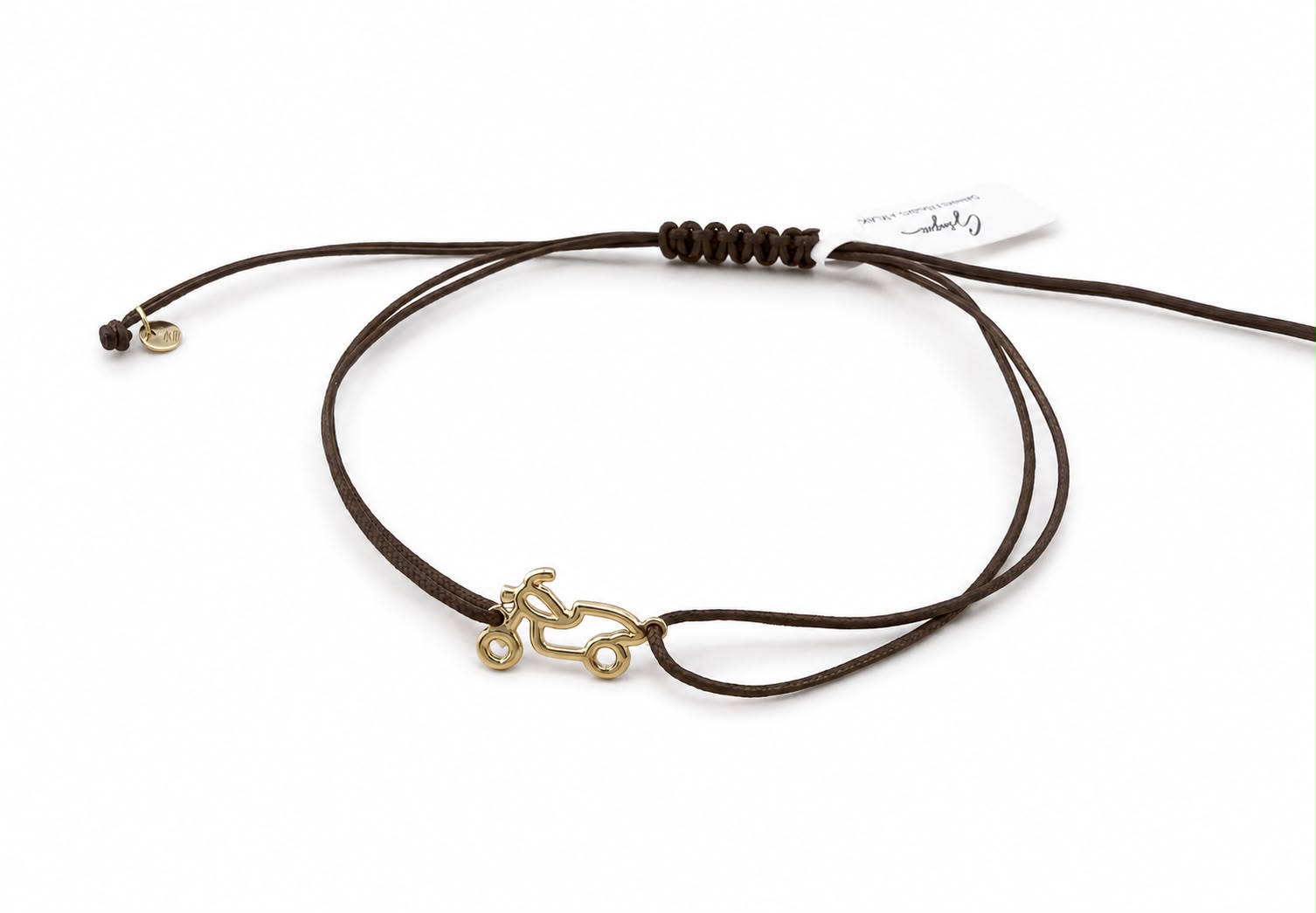 Ginger – Bracciale in Oro con Vespa e Cordino