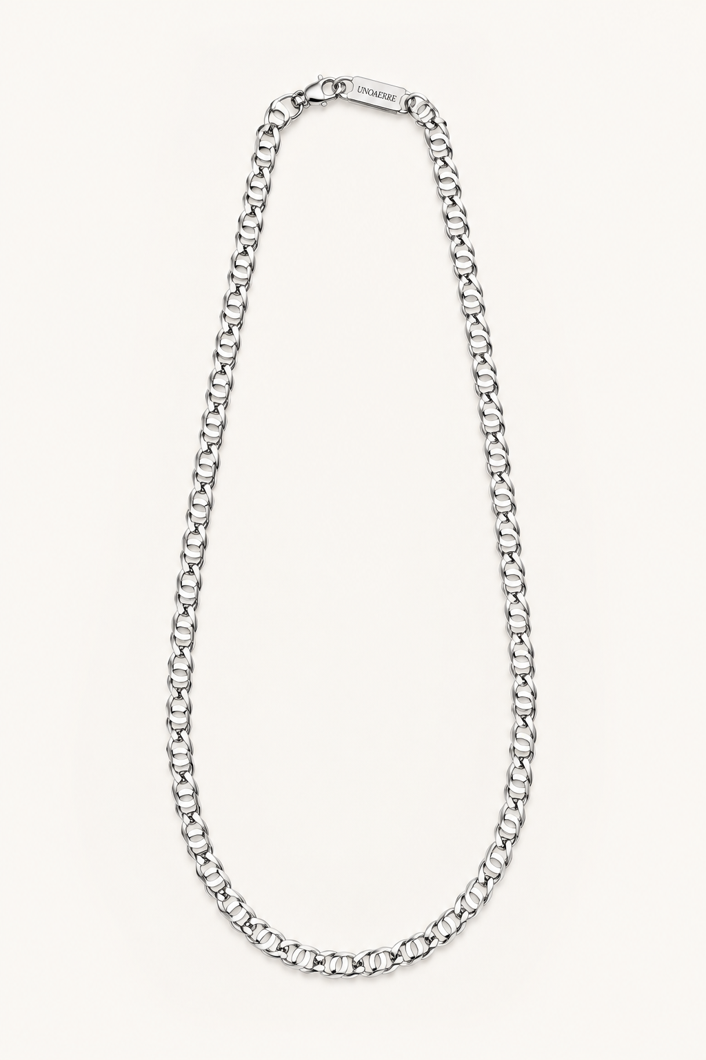 Collana da uomo con catena a occhio di pernice in argento.